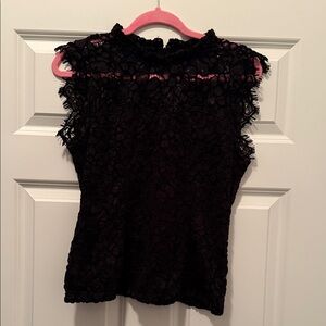 White House Black Market Black Lace Top